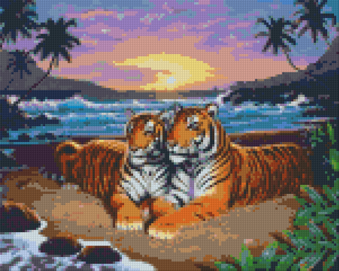 Tigers On The Strand Nine [9] Baseplate Pixelhobby Mini mosaic Art kit image 0